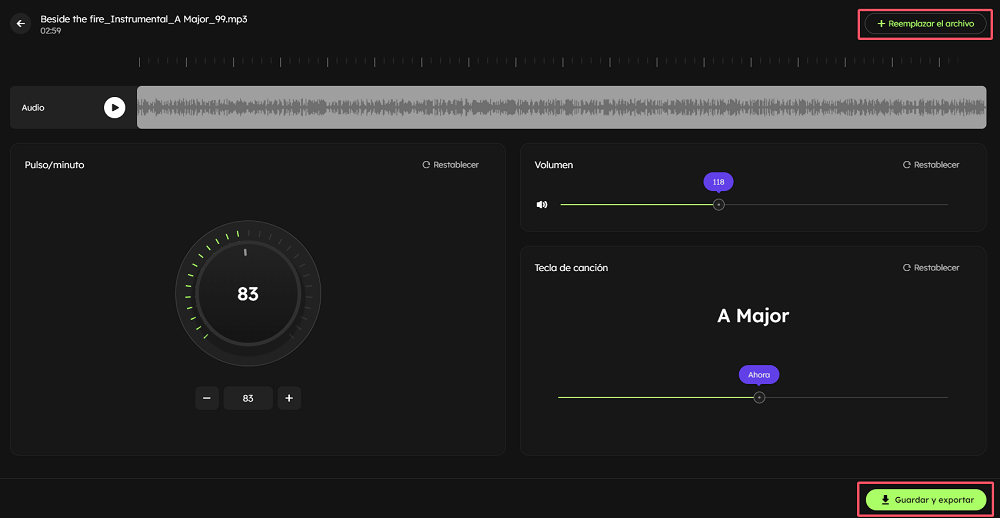 descarga el archivo con el volumen alterado