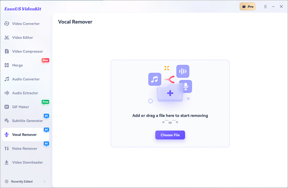 main interface of videokit